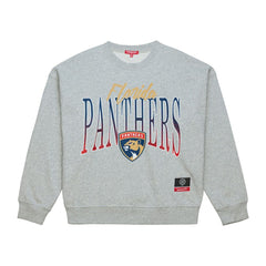 Florida Panthers Mitchell & Ness Women's Hockey Night Sweatshirt - Heather Gray | US 203403327