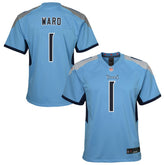 Cameron Ward Tennessee Titans Youth Team Game Jersey - Light Blue Jerseys