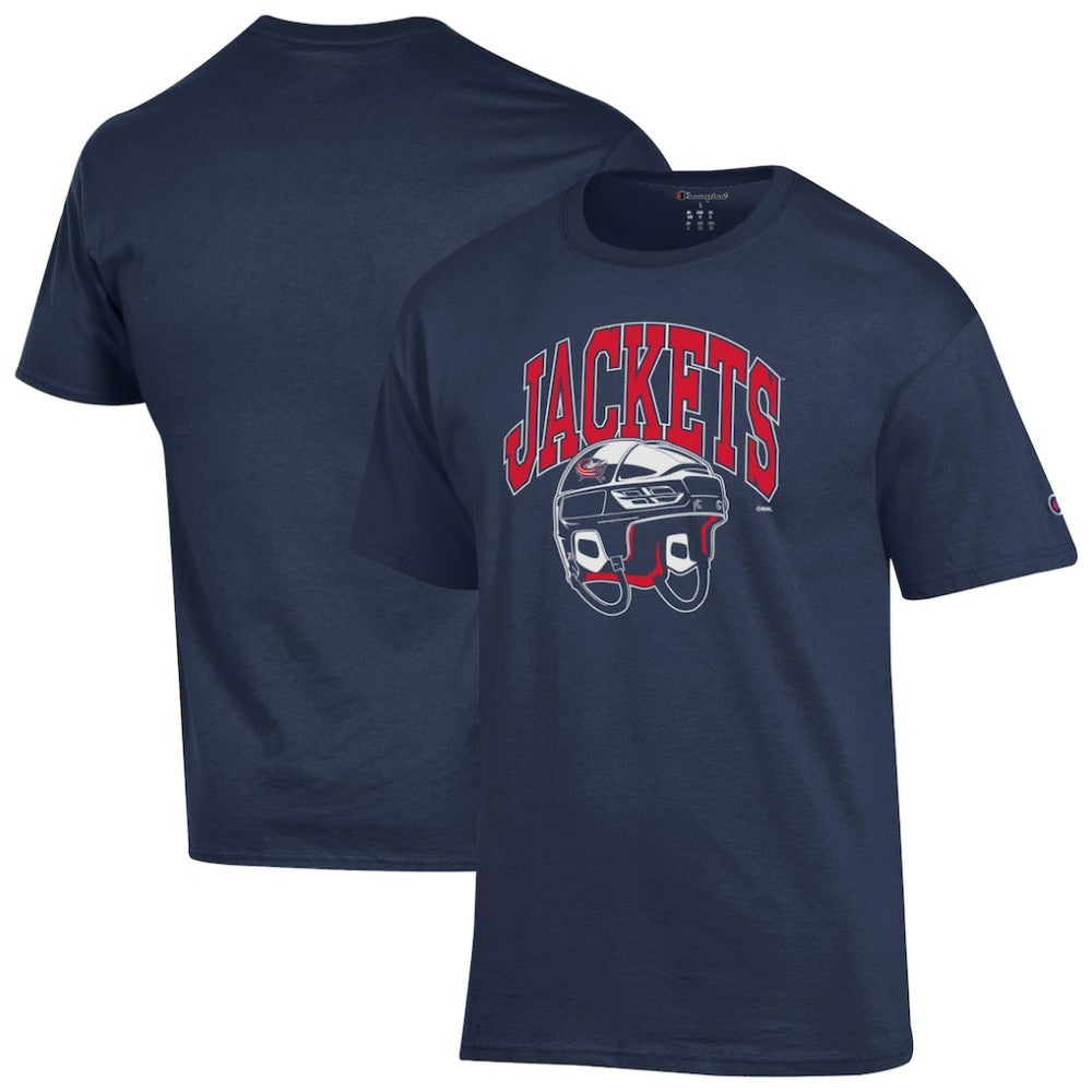 Columbus Blue Jackets Champion Helmet T-Shirt - Navy | US 203407089