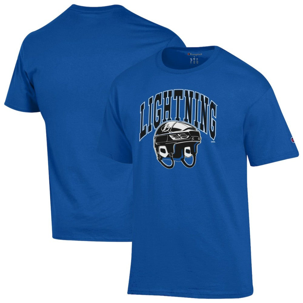 Tampa Bay Lightning Champion Helmet T-Shirt - Royal | US 203407106