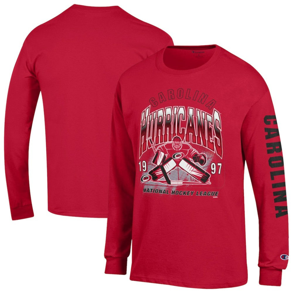 Carolina Hurricanes Champion Long Sleeve Jersey T-Shirt - Red | US 203407148