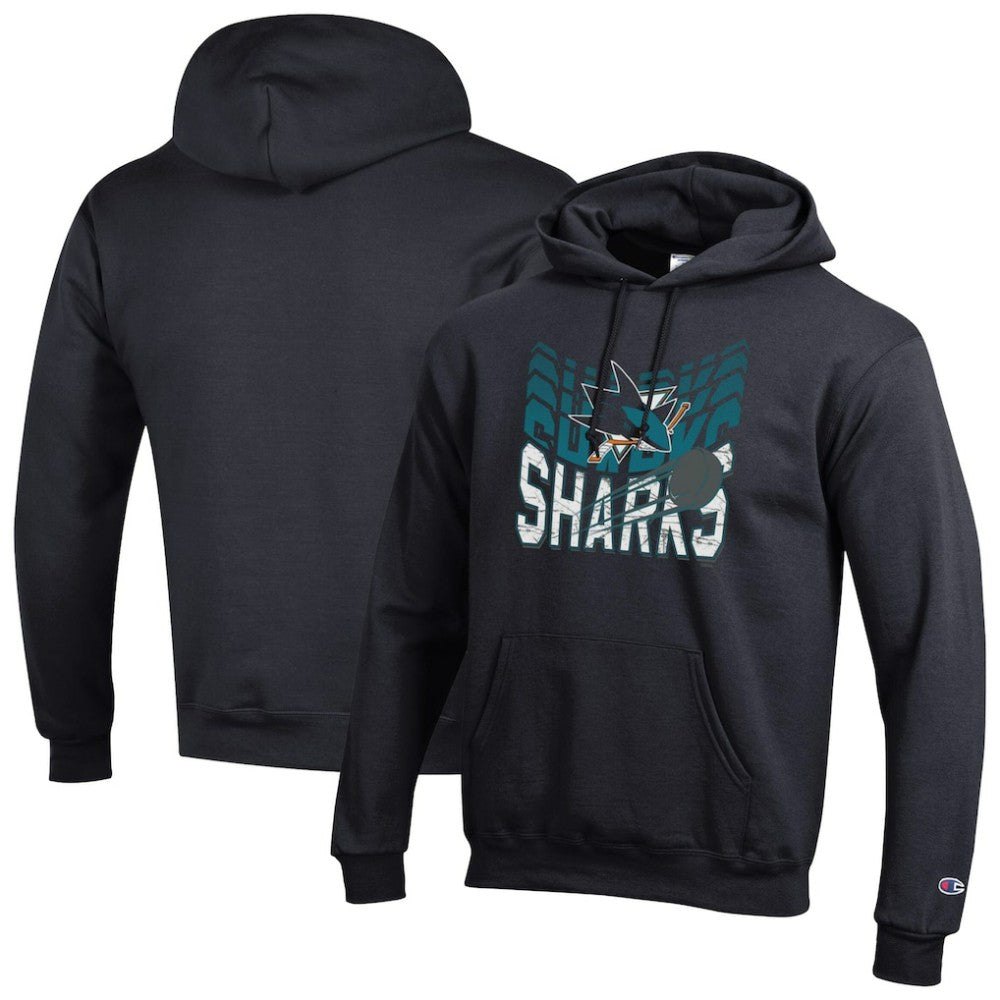 San Jose Sharks Champion Powerblend Hoodie - Black | US 203407159