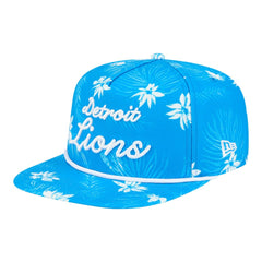 Detroit Lions New Era Palm Print A-Frame 9FIFTY Snapback Hat - Blue Hats