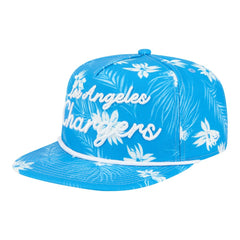 Los Angeles Chargers New Era Palm Print A-Frame 9FIFTY Snapback Hat - Powder Blue Hats