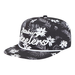 Pittsburgh Steelers New Era Palm Print A-Frame 9FIFTY Snapback Hat - Black Hats