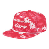 San Francisco 49ers New Era Palm Print A-Frame 9FIFTY Snapback Hat - Scarlet Hats