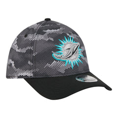 Miami Dolphins New Era Camo A-Frame 39THIRTY Flex Hat - Black Hats