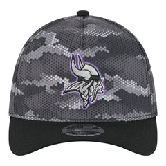 Minnesota Vikings New Era Camo A-Frame 39THIRTY Flex Hat - Black Hats