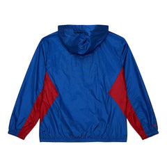 Detroit Pistons Playmaker Full-Zip Hooded Windbreaker Jacket Blue - Mitchell & Ness