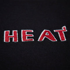 Miami Heat Unisex Playmaker Vintage Logo T-Shirt Black - Mitchell & Ness