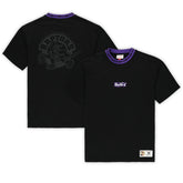 Toronto Raptors Unisex Playmaker Vintage Logo T-Shirt Black - Mitchell & Ness