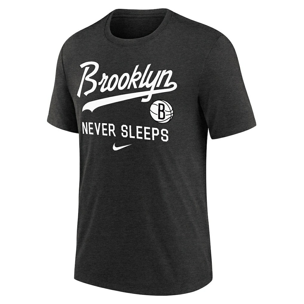 Brooklyn Nets Tri-Blend T-Shirt Black - Nike