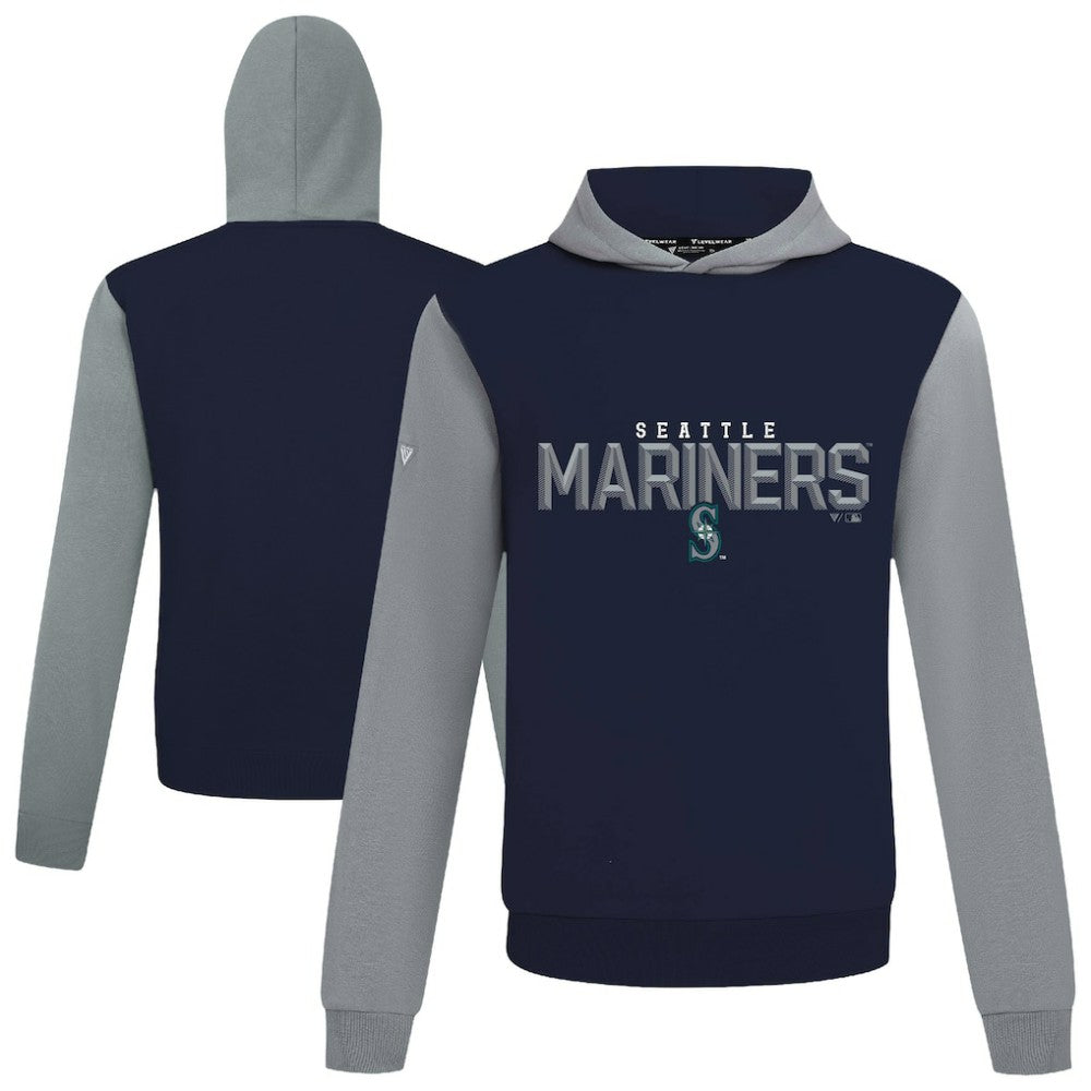 Seattle Mariners Levelwear Throwback Carve Ultimate Hoodie - College Navy Hoodies