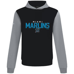 Miami Marlins Levelwear Throwback Carve Ultimate Hoodie - Black Hoodies