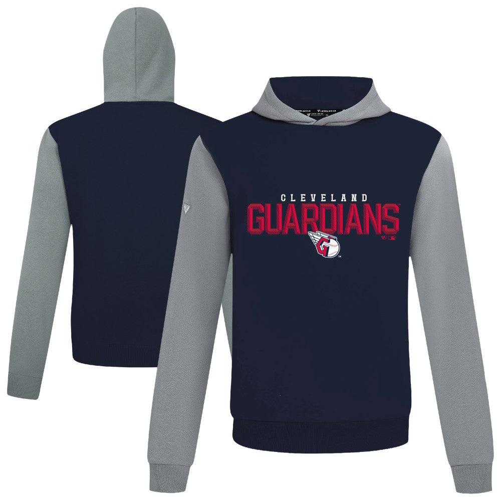 Cleveland Guardians Levelwear Throwback Carve Ultimate Hoodie - Navy Hoodies