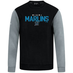 Miami Marlins Levelwear Throwback Ultimate Carve Sweatshirt - Black Sweatshirts