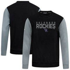 Colorado Rockies Levelwear Throwback Ultimate Carve Sweatshirt - Black Sweatshirts