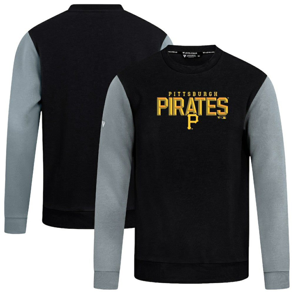 Pittsburgh Pirates Levelwear Throwback Ultimate Carve Sweatshirt - Black Sweatshirts
