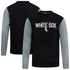 Chicago White Sox Levelwear Throwback Ultimate Carve Sweatshirt - Black Sweatshirts