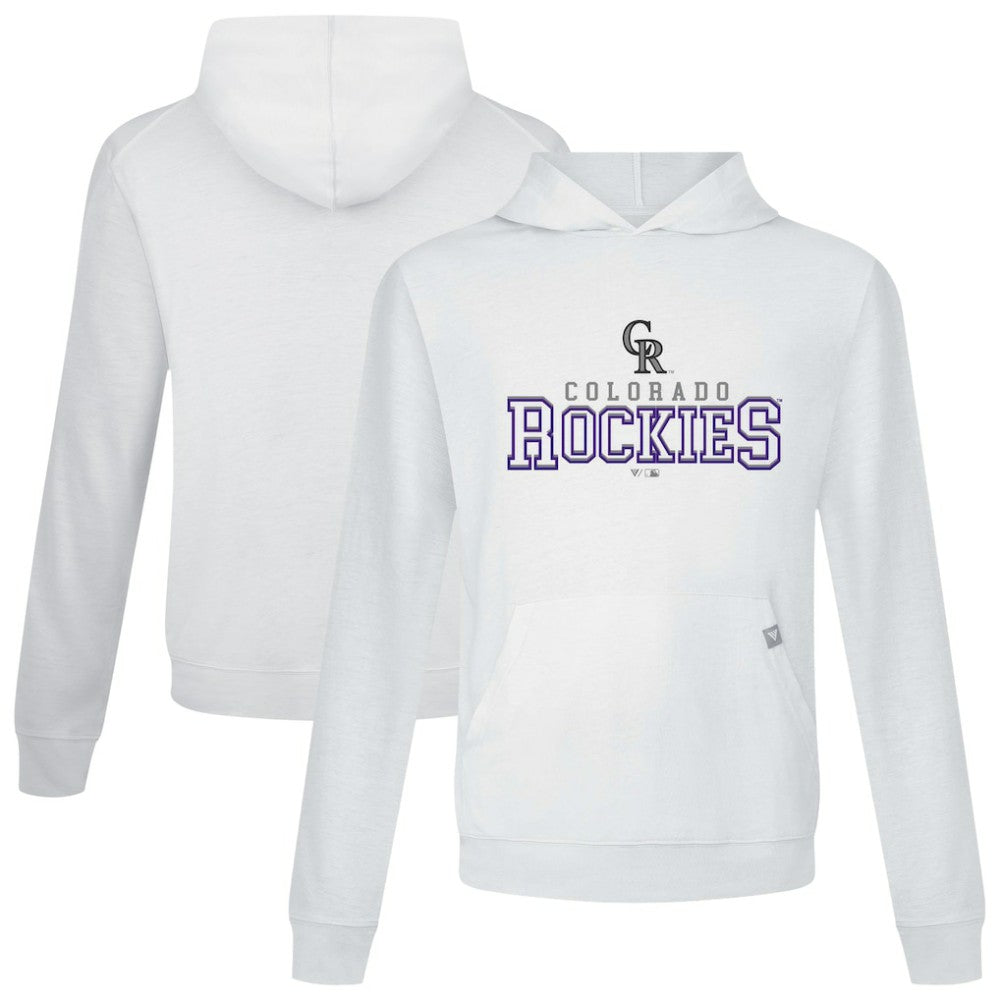 Colorado Rockies Levelwear Relay Journey Pullover Hoodie - White Hoodies