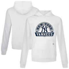 New York Yankees Levelwear Relay Banner Arch Pullover Hoodie - White Hoodies