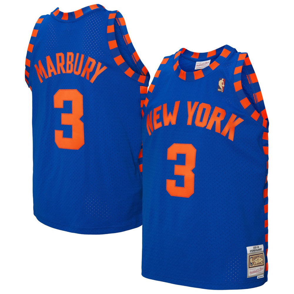 Stephon Marbury New York Knicks 2005/06 Hardwood Classics Swingman Jersey Blue - Mitchell & Ness