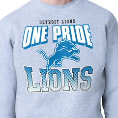 Detroit Lions Starter Comic Style Sweatshirt - Gray Sweatshirts