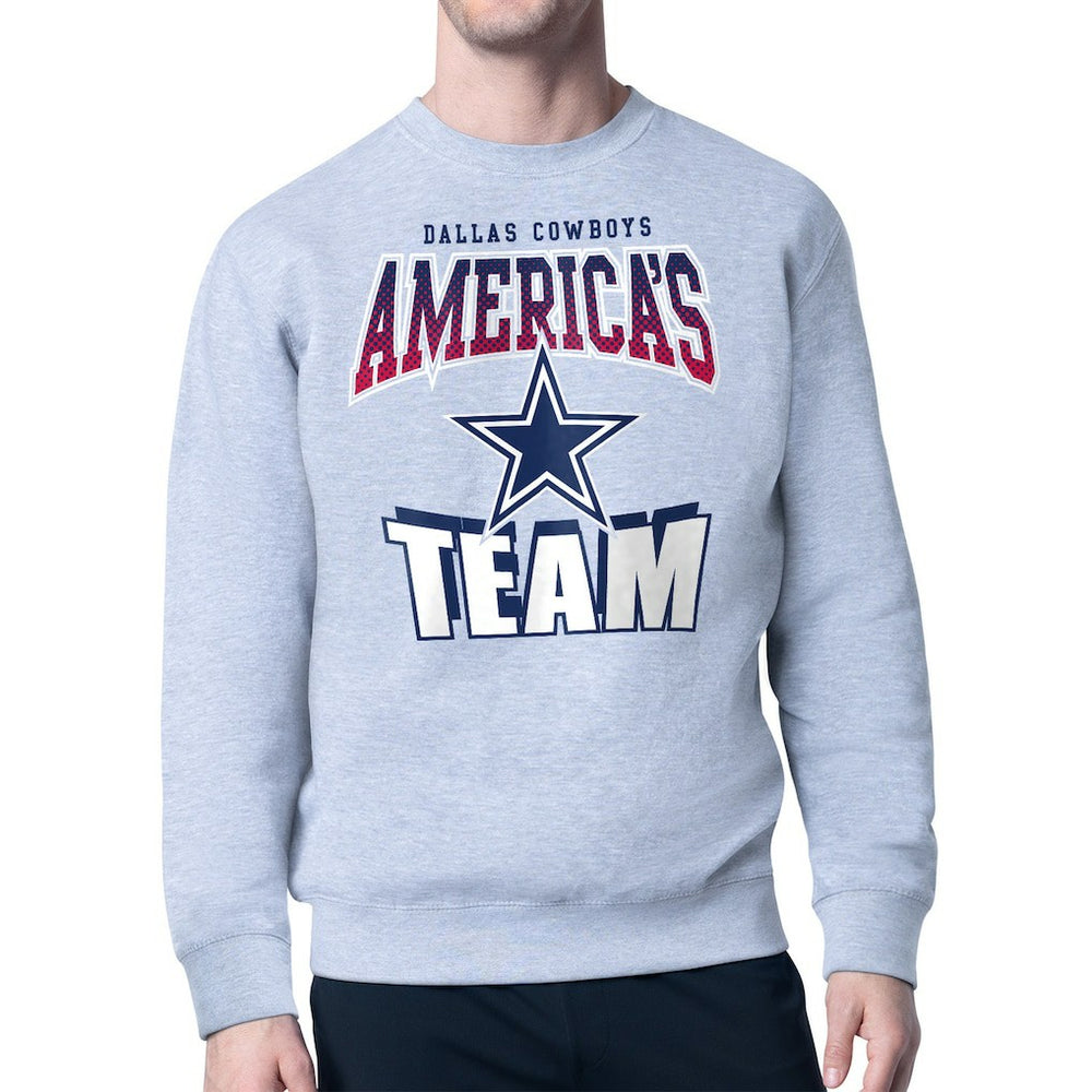 Dallas Cowboys Starter Comic Style Sweatshirt - Gray Sweatshirts