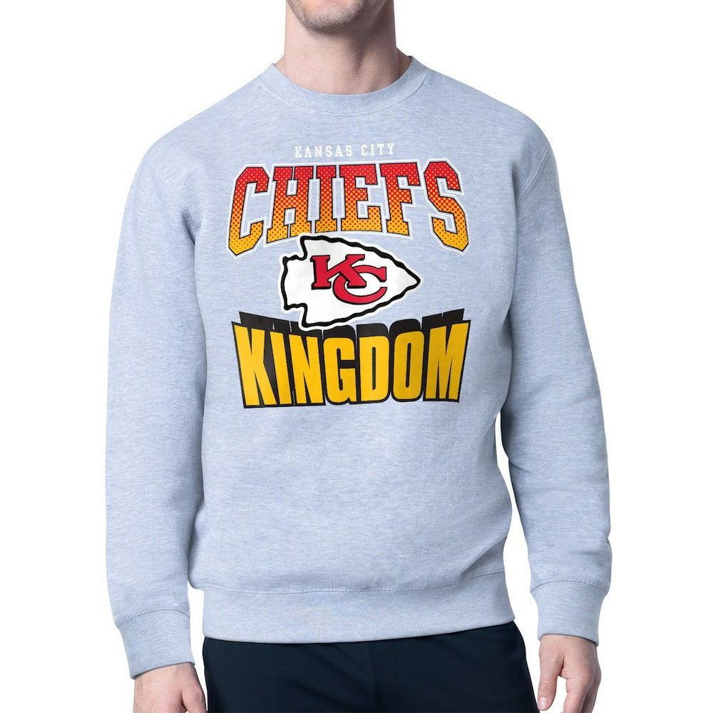 Kansas City Chiefs Starter Comic Style Sweatshirt - Gray Sweatshirts