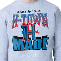 Houston Texans Starter Comic Style Sweatshirt - Gray Sweatshirts