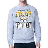 Pittsburgh Steelers Starter Comic Style Sweatshirt - Gray Sweatshirts