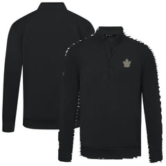 Toronto Maple Leafs Levelwear Copper Upright Quarter-Zip Pullover - Black | US 203415655