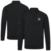 Edmonton Oilers Levelwear Copper Upright Quarter-Zip Pullover - Black | US 203415657