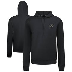Tampa Bay Lightning Levelwear Technic Quarter-Zip Pullover Hoodie - Black | US 203415685