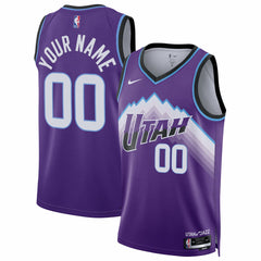 Utah Jazz Unisex Swingman Custom Jersey Icon Edition Purple - Nike