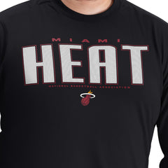 Miami Heat G-III Sports by Carl Banks Adaptive Printed Mesh Effect Long Sleeve T-Shirt Black