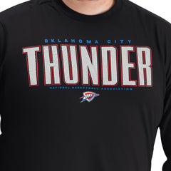 Oklahoma City Thunder G-III Sports by Carl Banks Adaptive Printed Mesh Effect Long Sleeve T-Shirt Black outlet