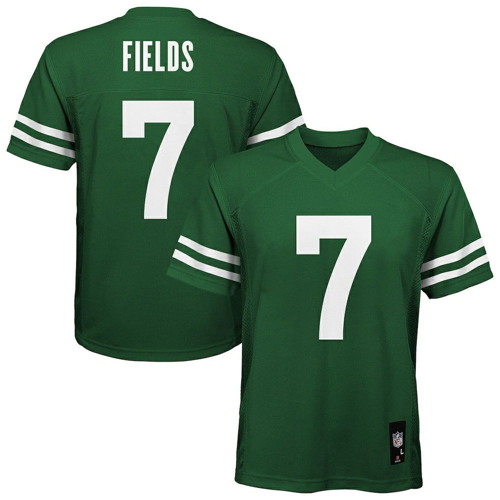 Justin Fields New York Jets Youth Replica Player Jersey - Legacy Green Jerseys