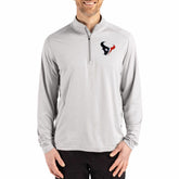 Houston Texans Cutter & Buck Coastline Epic Comfort Recycled Quarter-Zip Pullover - Gray Pullover