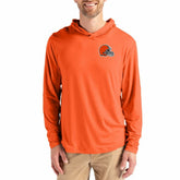 Cleveland Browns Cutter & Buck Coastline Epic Comfort Recycled Long Sleeve Hoodie T-Shirt - Orange Hoodies