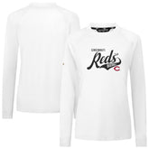 Cincinnati Reds Levelwear Women's Slender Glide T-Shirt - White T-shirts
