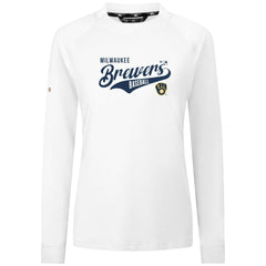 Milwaukee Brewers Levelwear Women's Slender Glide T-Shirt - White T-shirts