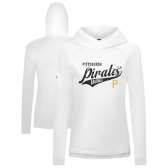 Pittsburgh Pirates Levelwear Women's Slender Glide Raglan Hoodie - White Hoodies