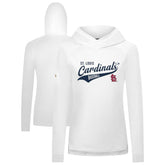 St. Louis Cardinals Levelwear Women's Slender Glide Raglan Hoodie - White Hoodies