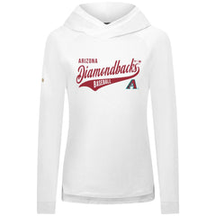 Arizona Diamondbacks Levelwear Women's Slender Glide Raglan Hoodie - White Hoodies