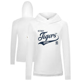 Detroit Tigers Levelwear Women's Slender Glide Raglan Hoodie - White Hoodies