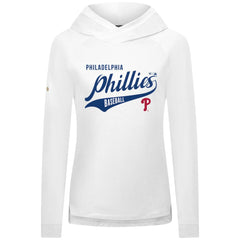 Philadelphia Phillies Levelwear Women's Slender Glide Raglan Hoodie - White Hoodies