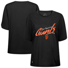 San Francisco Giants Levelwear Women's Bloom Sizzle T-Shirt - Black T-shirts