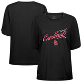 St. Louis Cardinals Levelwear Women's Bloom Sizzle T-Shirt - Black T-shirts