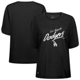 Los Angeles Dodgers Levelwear Women's Bloom Sizzle T-Shirt - Black T-shirts